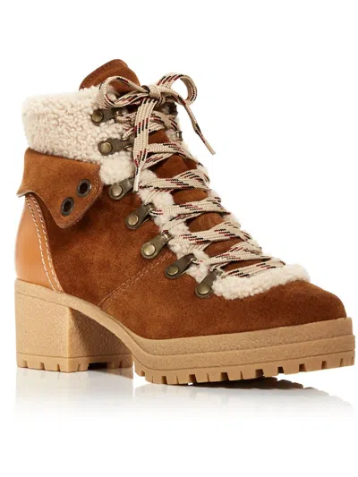 See By Chloé Eileen Womens Lace Up Casual Ankle Boots In Multi