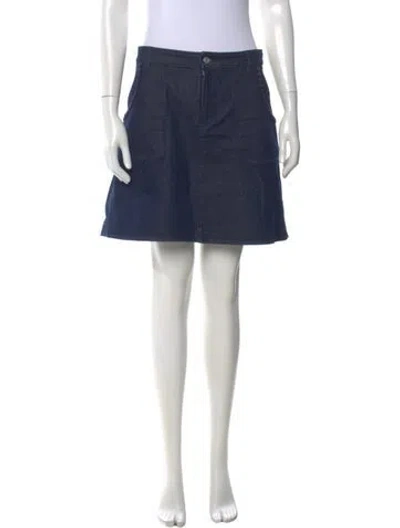 Pre-owned See By Chloé Embroidered Accent Mini Skirt In Blue