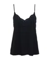 See By Chloé Ink Navy Viscose Tank Top In Black