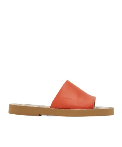 See By Chloé Essie Logo Open-toed Slippers In Brown