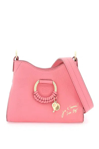 See By Chloé Fashion-forward Pink Handbag With Iconic Ring And Charms