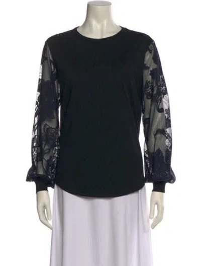 Pre-owned See By Chloé Floral Print Crew Neck Blouse In Multi