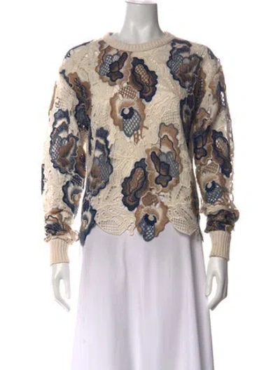Pre-owned See By Chloé Floral Print Crew Neck Top