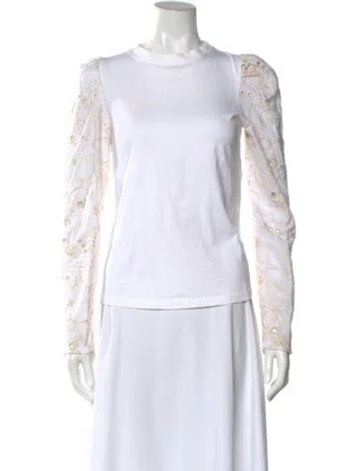 Pre-owned See By Chloé Floral Print Crew Neck T-shirt In Neutral
