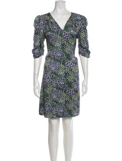 Pre-owned See By Chloé Floral Print Knee-length Dress In Blue