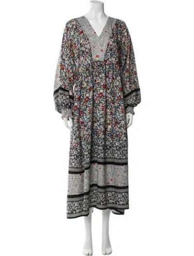 Pre-owned See By Chloé Floral Print Long Dress In Multi