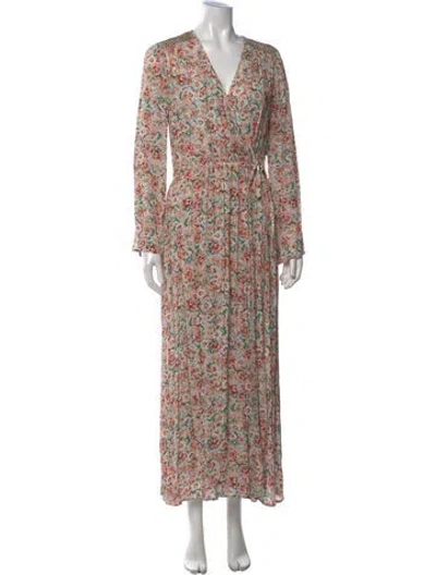 Pre-owned See By Chloé Floral Print Long Dress W/ Tags In Pink
