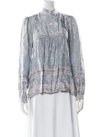 Pre-owned See By Chloé Floral Print Long Sleeve Blouse In Multi
