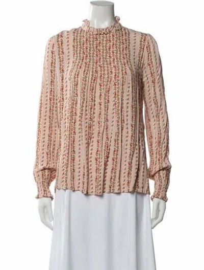 Pre-owned See By Chloé Floral Print Long Sleeve Blouse In Pink