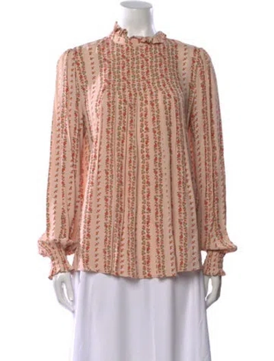 Pre-owned See By Chloé Floral Print Long Sleeve Blouse In Pink