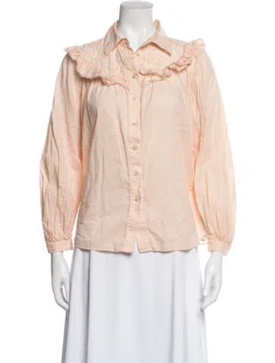 Pre-owned See By Chloé Floral Print Long Sleeve Blouse In Pink