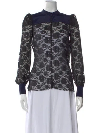 Pre-owned See By Chloé Floral Print Long Sleeve Blouse W/ Tags In Multi