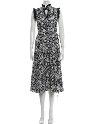Pre-owned See By Chloé Floral Print Midi Length Dress In Multi
