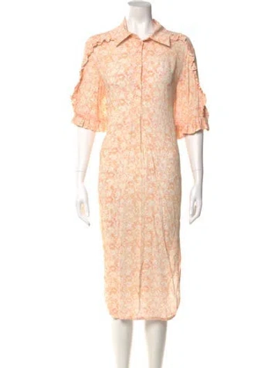Pre-owned See By Chloé Floral Print Midi Length Dress In Multi