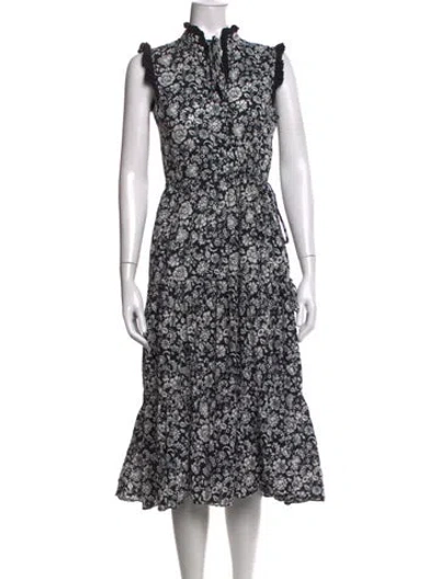 Pre-owned See By Chloé Floral Print Midi Length Dress In Multi