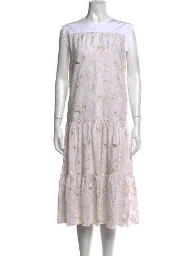 Pre-owned See By Chloé Floral Print Midi Length Dress In Multicolor