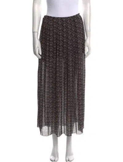 Pre-owned See By Chloé Floral Print Midi Length Skirt In Black