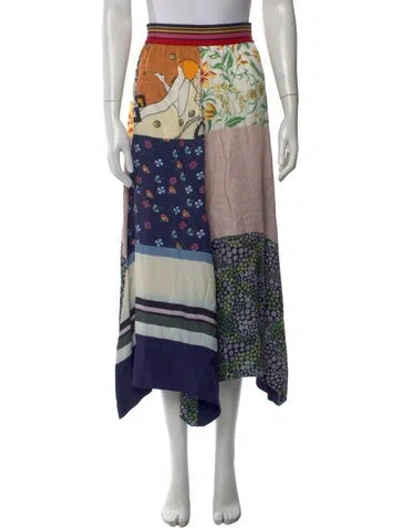 Pre-owned See By Chloé Floral Print Midi Length Skirt In Multi