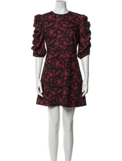 Pre-owned See By Chloé Floral Print Mini Dress In Black