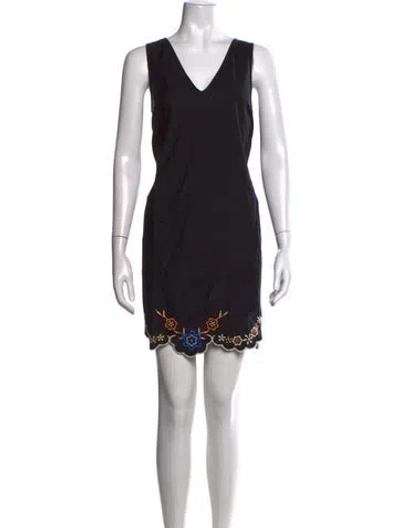 Pre-owned See By Chloé Floral Print Mini Dress In Black