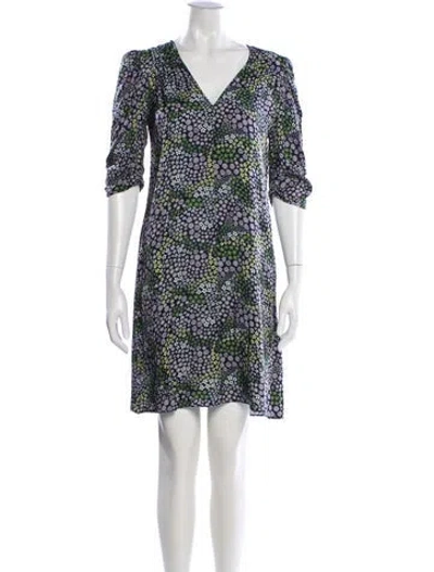 Pre-owned See By Chloé Floral Print Mini Dress In Blue