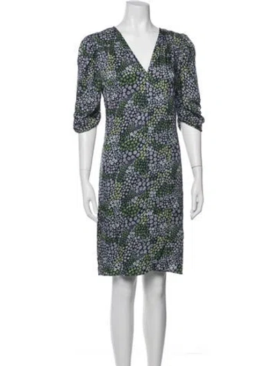 Pre-owned See By Chloé Floral Print Mini Dress In Blue