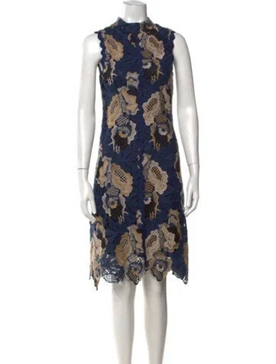 Pre-owned See By Chloé Floral Print Mini Dress In Blue