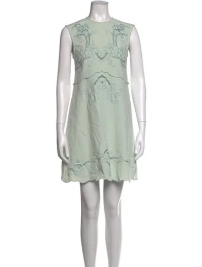 Pre-owned See By Chloé Floral Print Mini Dress In Green