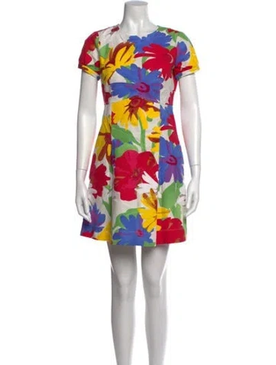 Pre-owned See By Chloé Floral Print Mini Dress In Neutral