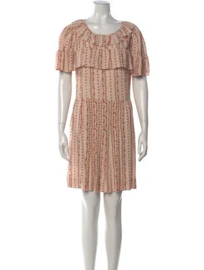 Pre-owned See By Chloé Floral Print Mini Dress In Pink
