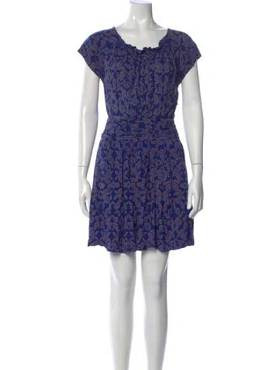 Pre-owned See By Chloé Floral Print Mini Dress In Purple