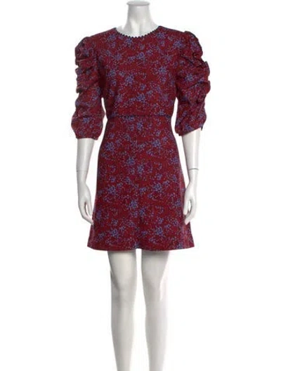 Pre-owned See By Chloé Floral Print Mini Dress In Red