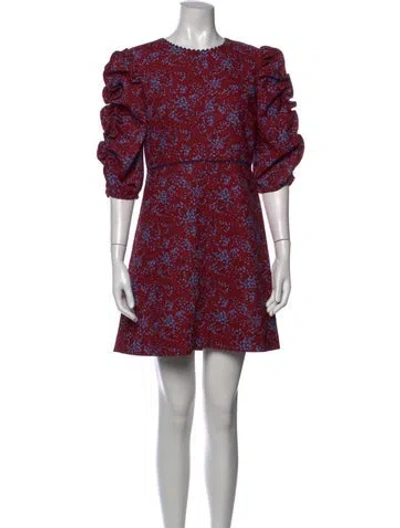 Pre-owned See By Chloé Floral Print Mini Dress In Red