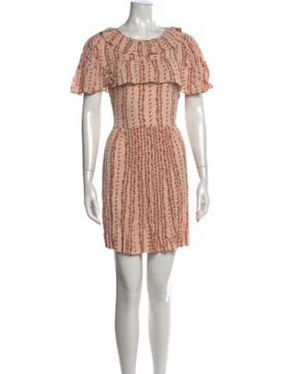 Pre-owned See By Chloé Floral Print Mini Dress W/ Tags In Pink