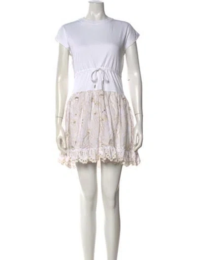 Pre-owned See By Chloé Floral Print Mini Dress In White