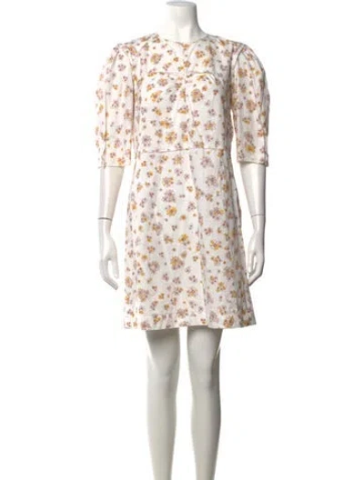 Pre-owned See By Chloé Floral Print Mini Dress In White