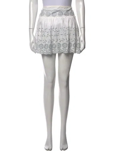 Pre-owned See By Chloé Floral Print Mini Skirt In Neutrals