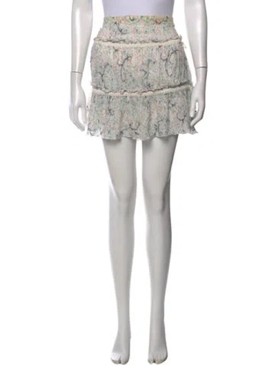 Pre-owned See By Chloé Floral Print Mini Skirt In Neutrals
