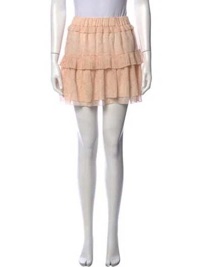 Pre-owned See By Chloé Floral Print Mini Skirt In Orange
