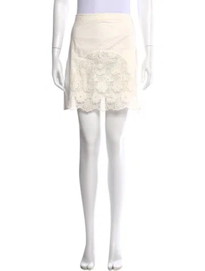 Pre-owned See By Chloé Floral Print Mini Skirt In White