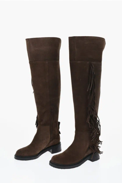See By Chloé Joice Suede Knee-high Boots In Brown