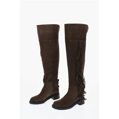 See By Chloé Fringed Suede Thigh-high Boots