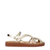 See By Chloé Gold Polyethylene Flat Sandals In Brown