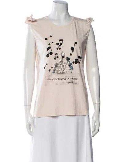 Pre-owned See By Chloé Graphic Print Crew Neck T-shirt In Neutrals