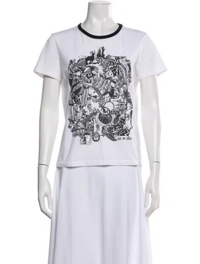 Pre-owned See By Chloé Graphic Print Crew Neck T-shirt In White