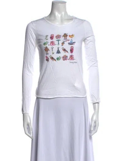Pre-owned See By Chloé Graphic Print Crew Neck T-shirt In White