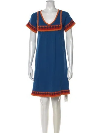 Pre-owned See By Chloé Graphic Print Mini Dress In Blue