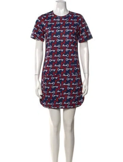 Pre-owned See By Chloé Graphic Print Mini Dress In Blue