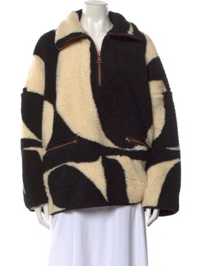 Pre-owned See By Chloé Graphic Print Mock Neck Sweater In Black