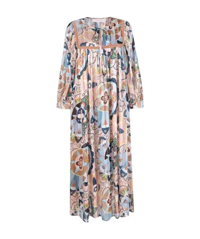 See By Chloé Graphic-print Shift Dress In Brown